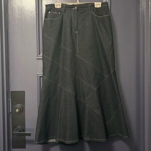 Simon Chang Denim Skirt Maxi Size 12
